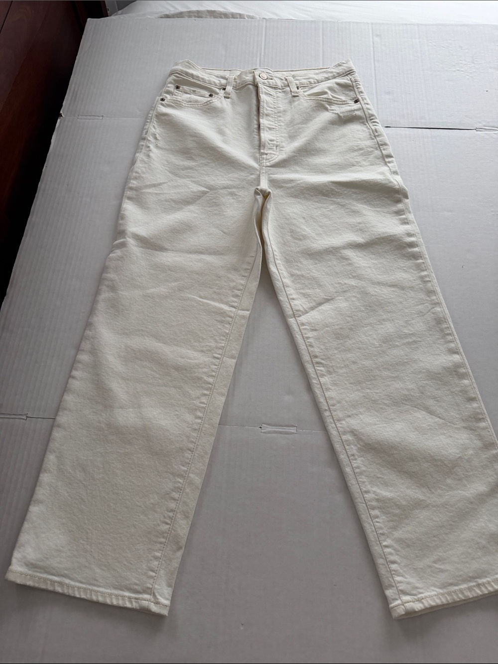 pistola Cream High-Rise Straight Leg Jeans size 30 VGUC
